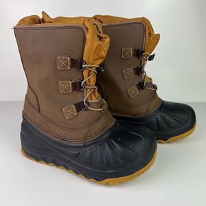 Ugg Ludvig Waterproof Brown Suede Winter Snow Boots Insulated Youth Kids Size 1